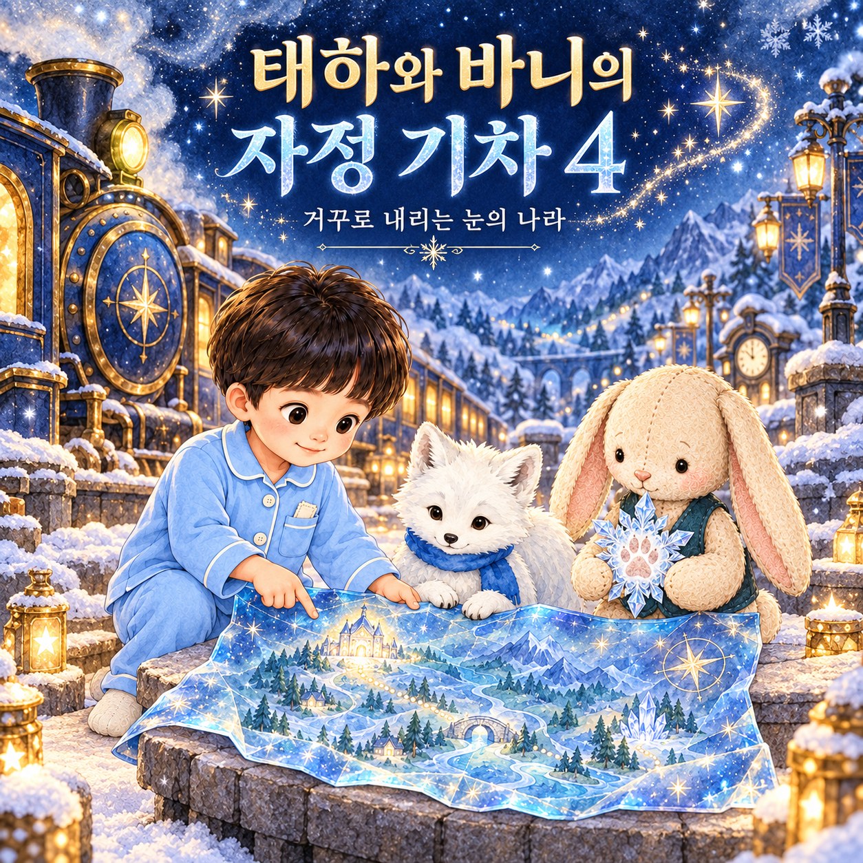 태하와 바니의 자정 기차 4 — 거꾸로 내리는 눈의 나라 표지