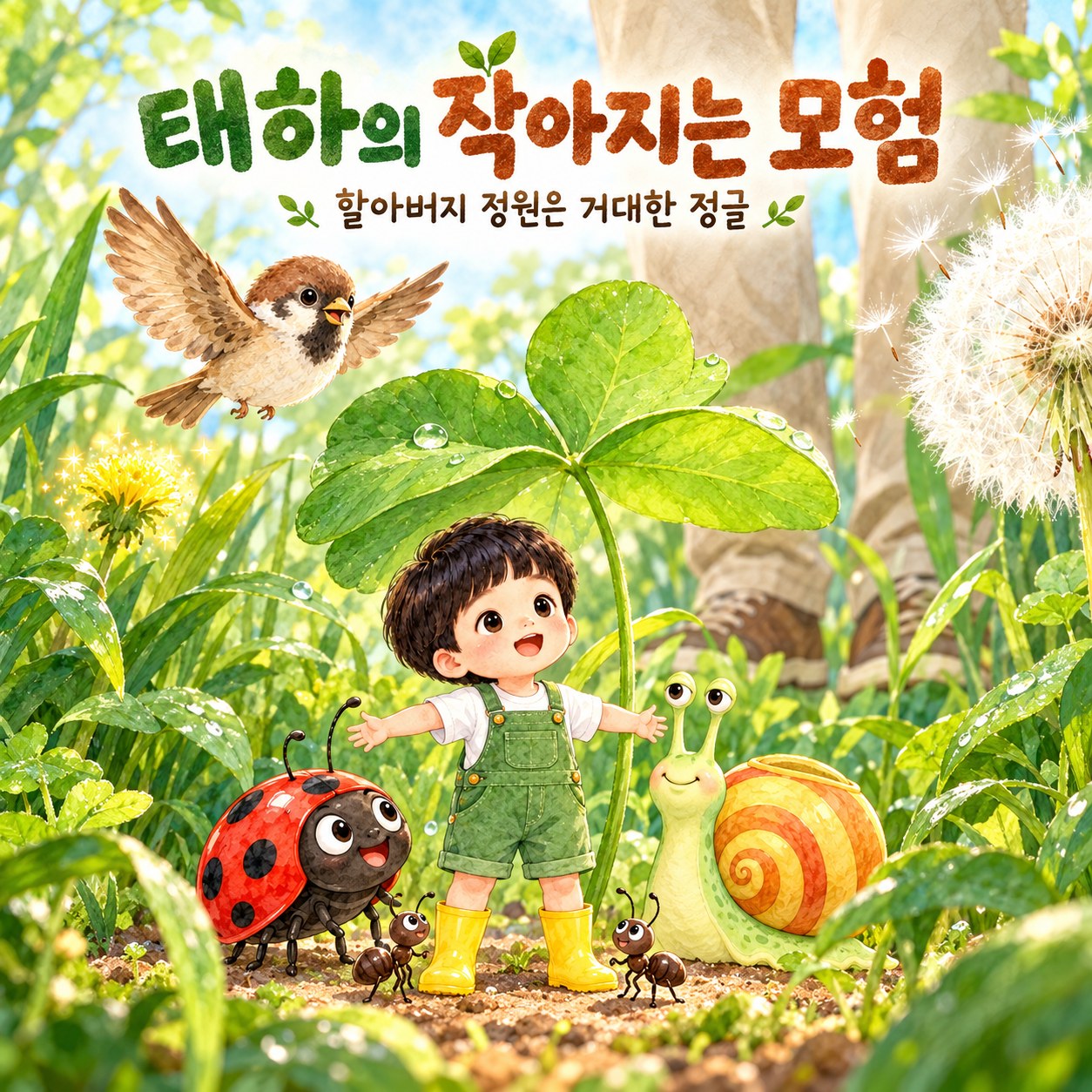 태하의 작아지는 모험 — 할아버지 정원은 거대한 정글 표지